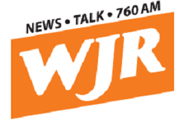 A logo for the news talk radio station wjrr.